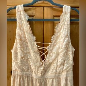 Forever 21 Blush Lace Maxi